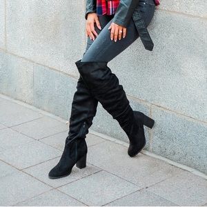 Journee Kaison Black Over-the-Knee Boots